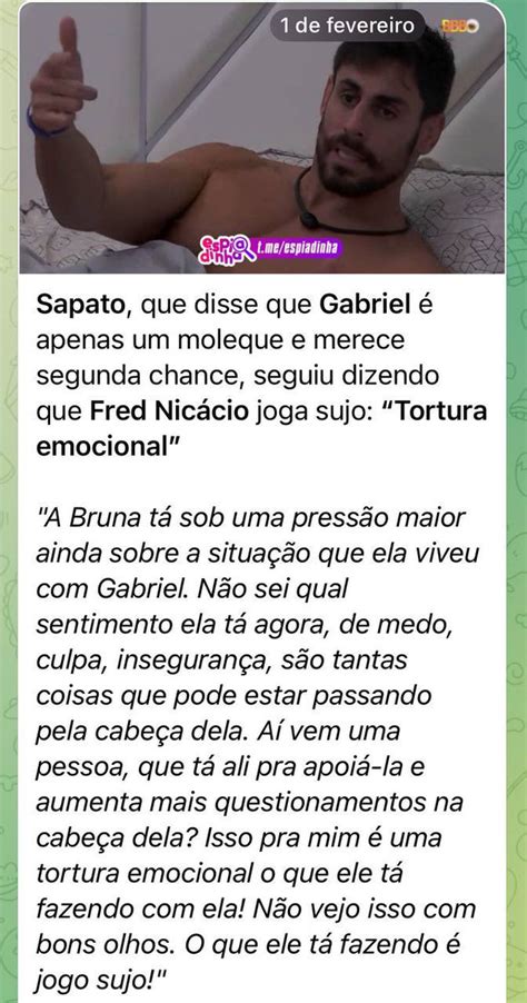 Espiadinha Bbb On Twitter Relembre Momentos Em Que Sapato Acusou