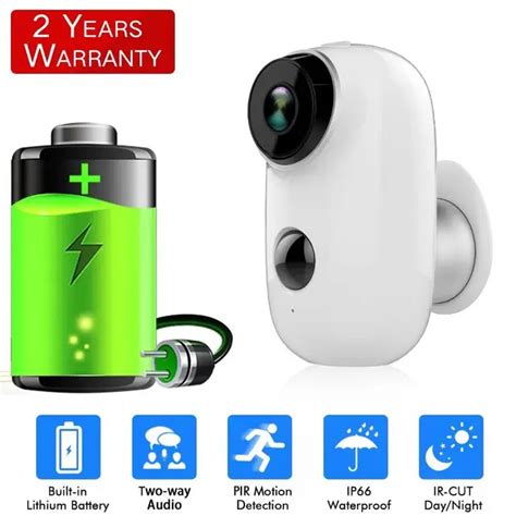 SDETER Rechargeable Battery Wireless IP Camera WIFI Weatherproof ...