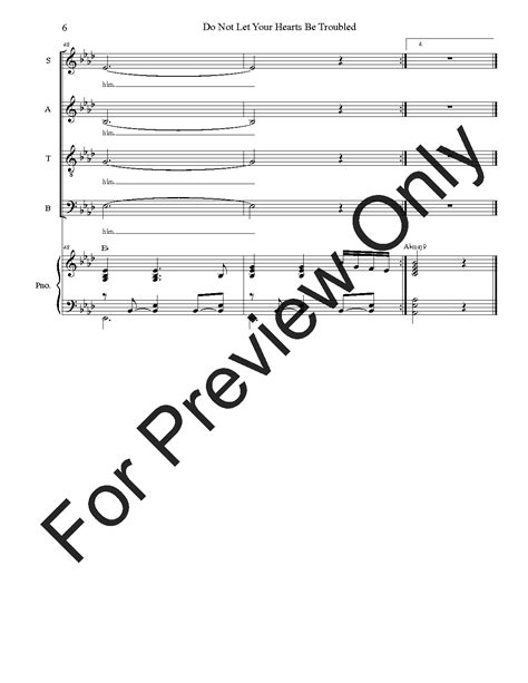 Do Not Let Your Hearts Be Troubled (SATB ) b | J.W. Pepper Sheet Music