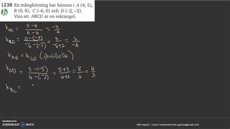 Matematik 5000 Ma 2c Kapitel 1 Parallella och vinkelräta linjer 1238