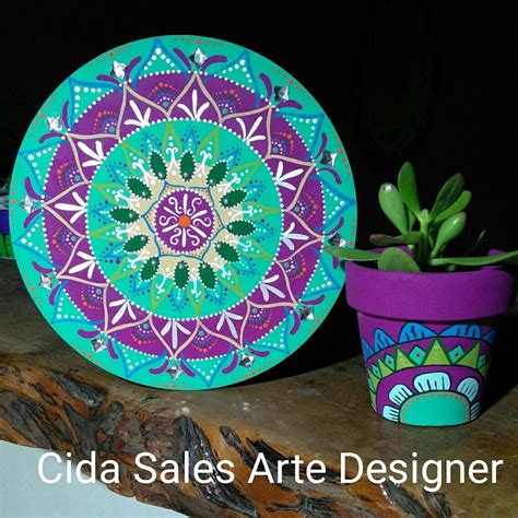 Mandala E Vasinho By Cida Sales Arte Designer Vasos Mandala Arte