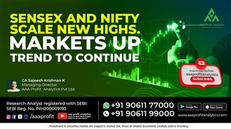 Sensex And Nifty Scale New Highs Markets Up Trend To Continue Youtube