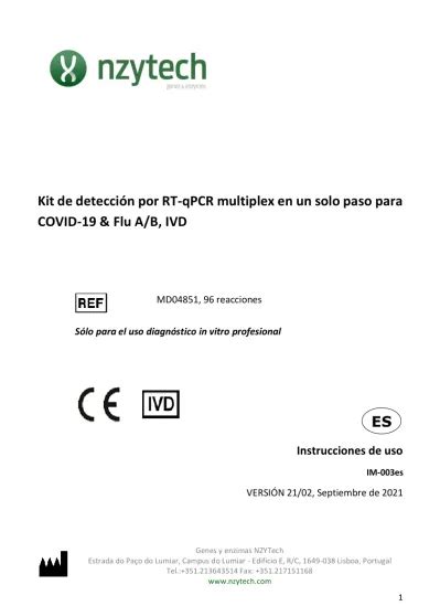 Evaluaci N Del Rendimiento Kit De Detecci N Por Rt Qpcr Multiplex En