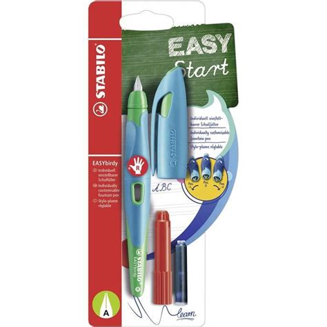 Stabilo Easy Birdy Stylo Plume Ergonomique Pour Droitier Avec Plume A