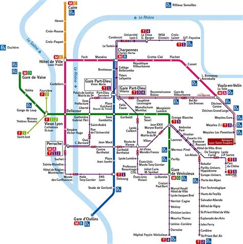 Plan Lignes Fortes Réseau Tcl Lyon 2016 Plan Lines Strong Network Tcl