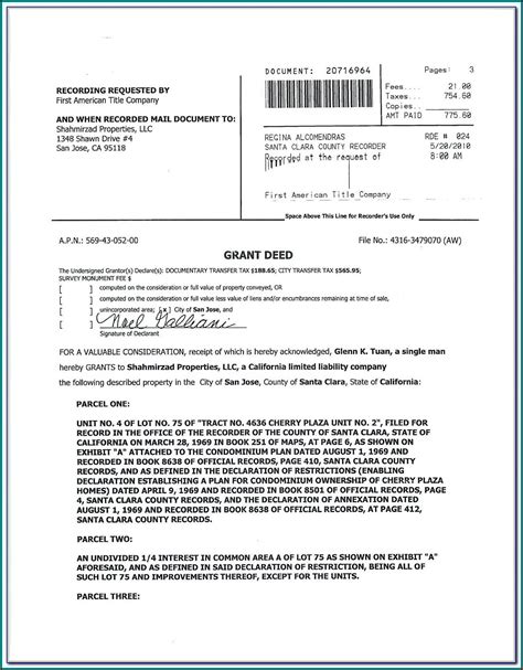 California Grant Deed County Fill Online Printable Fillable Blank