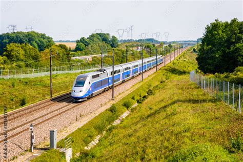 Moisenay France August 23 2017 A Double Decker TGV Duplex High