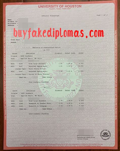 How To Buy Fake University Of Houston Transcript Buy Fake Diplomas