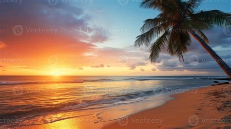 Ai Generated Sky Sunset At Beach Scenery Whether It S The Warm Hues Of