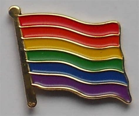 Lgbt Rainbow Gay Pride Flag Enamel Pin Badge Etsy Uk