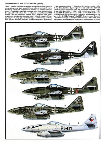 Messerschmitt Me 262 variants color "Irresistible "Schwalbe". (That's ...