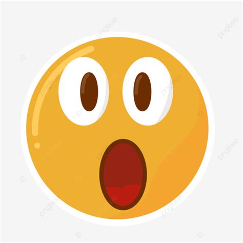 Shocked Emoji White Transparent Shocked Face Emoji Sticker Emoji