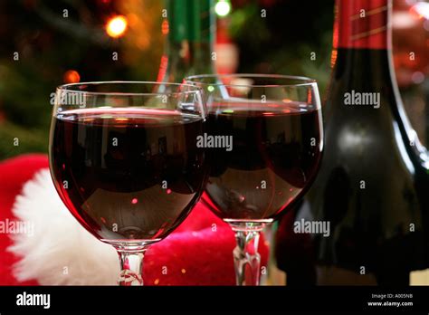 Red Wine Glasses Stock Photo - Alamy