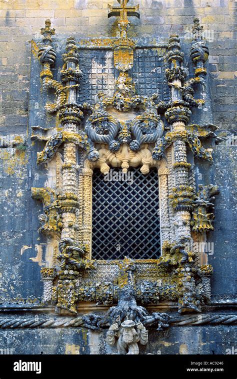 DAS MANUELINISCHE KAPITELSAAL FENSTER IM CONVENTO VON CHRISTO IN TOMAR