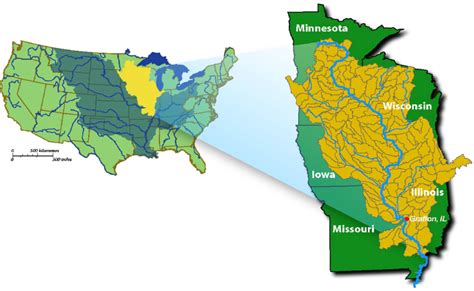 Location Of The Upper Mississippi River Basin Umrb Within The Download Scientific Diagram