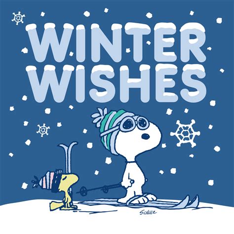 Personalised Snoopy And Woodstock With Skis Christmas Card Hallmark Uk