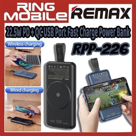 Ready Stock Remax RPP 226 Tangee II Series Magnetic Wireless 22 5W PD