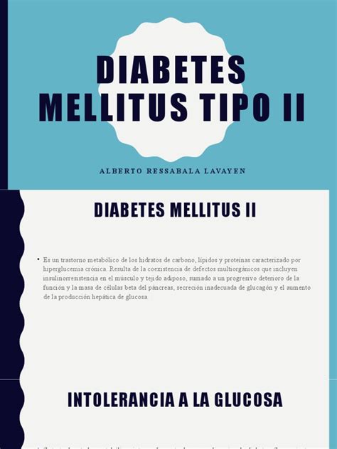 Diabetes Mellitus Tipo Ii Pdf Resistencia A La Insulina Diabetes