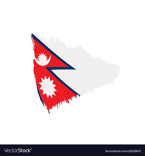 Nepal flag Royalty Free Vector Image - VectorStock