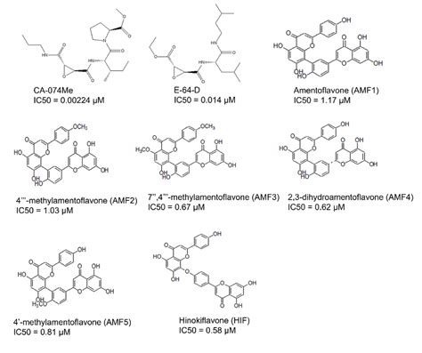 Previously Reported Inhibitors Of Cathepsin B With Ic In M