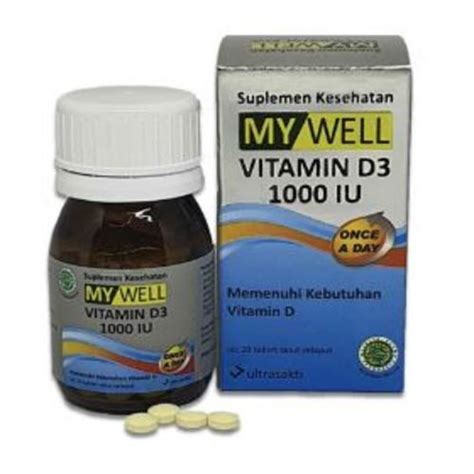 My Well Vitamin D3 1000 IU 20 Tablet Manfaat Kandungan Dosis Dan