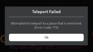 Roblox Error Code 773 Fix Teleporting Issue Gamer Tweak