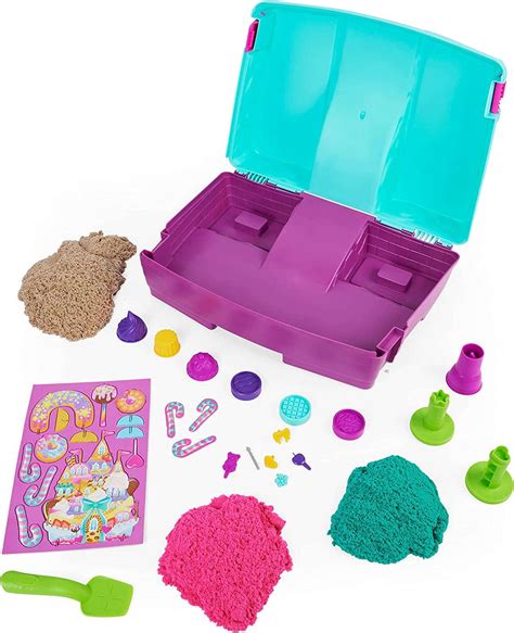 Piasek Kinetyczny Kinetic Sand Zestaw Walizka Sandyland 3 Kolory 1