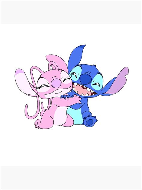 "stitch and angel hug" Poster for Sale by Jacob ARTS | Redbubble