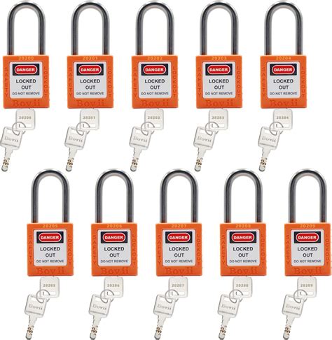 Boviisky Lockout Tagout Locks With Key Orange India Ubuy