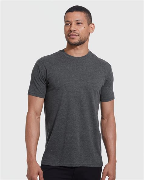 Heather Charcoal Gray Crew Neck T Shirt True Classic