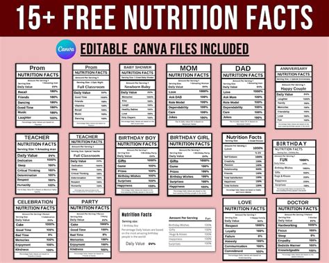 Chip Bag Label Template Editable Canva Chip Bag Nutritional Fact Label