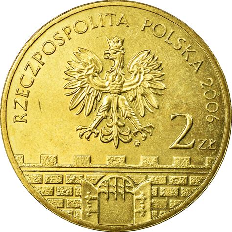 Coin Poland 2 Zlote 2006 Warsaw Brass KM 546 European Coins