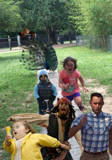 Viral Photo Of Girl Being Chased By Peacock Leads To Hilarious