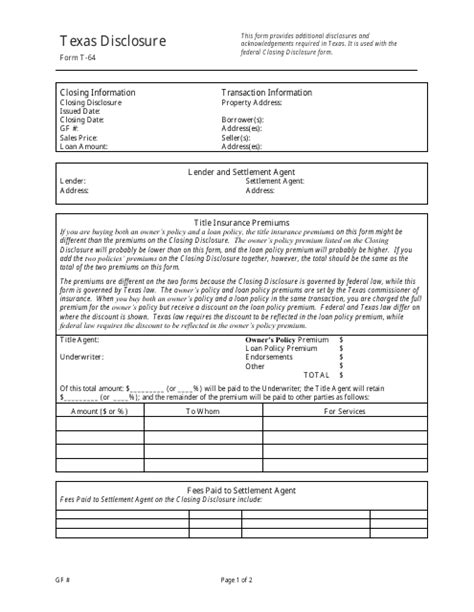 Fillable Seller Closing Disclosure Form Printable Forms Free Online