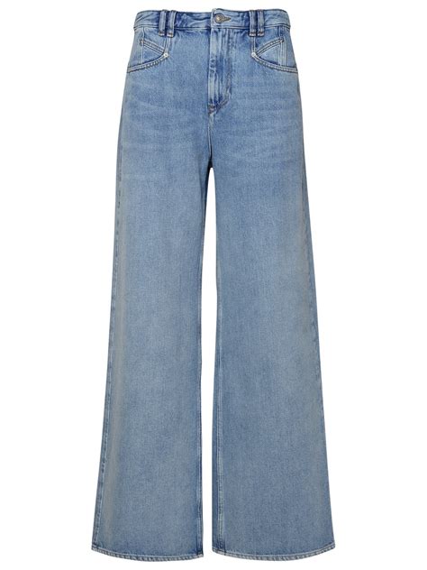 Isabel Marant Etoile Woman Lemony Light Blue Cotton Jeans Walmart