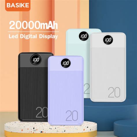 Jual BASIKE Powerbank Original 20000mAh 10000 Mah Type C USB Dual