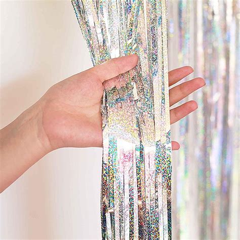 Metallic Foil Fringe Curtains Tinsel Curtain Photo Backdrop Birthday