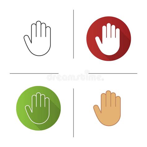 High Five Hand Gesture Silhouette Icon Stock Vector Illustration Of