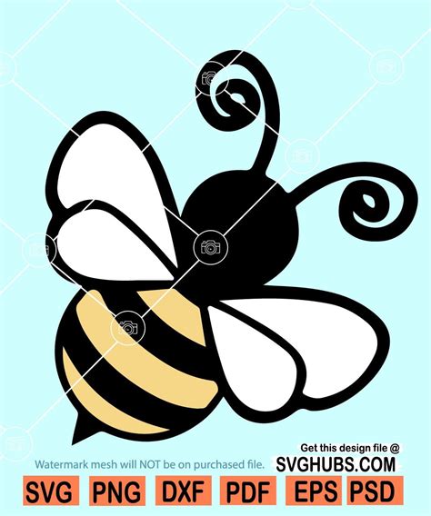 Dxf Svg Cutting Files Bee Bumble Bee Svg Cricut Svg Instant Download