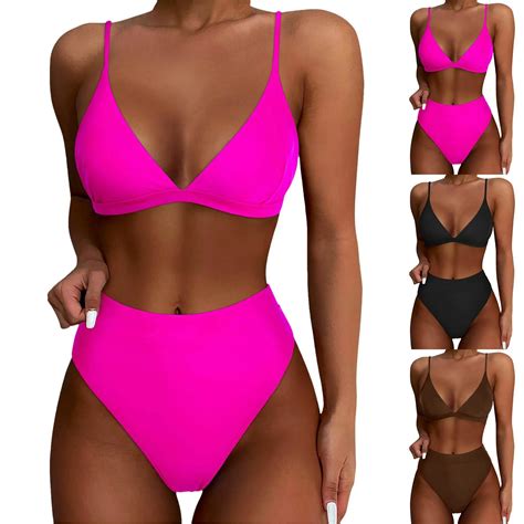 Bikinis 2024 Mujer Women High Waisted Bikini Sexy Push Up Two Piece