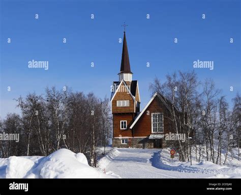 church in Karesuando, sweden Stock Photo - Alamy