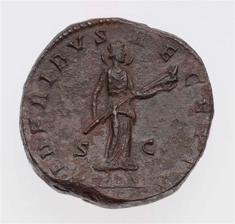 Sestertius With Bust Of Diva Faustina II Struck Under Marcus Aurelius