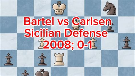 Sicilian Defense Chess White Mateusz Bartel Vs Black Magnus