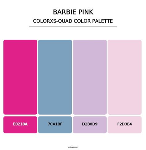 Barbie Pink color palettes - colorxs.com