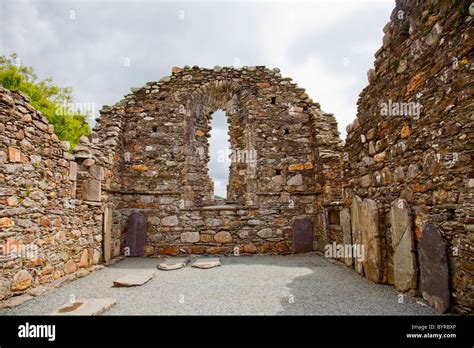 ruins of a monastery; glendalough, county wicklow, ireland Stock Photo ...