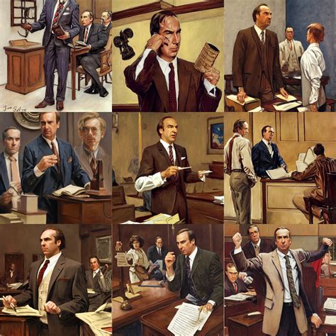 Saul Goodman Defending A Case In Court Painting By J Stable