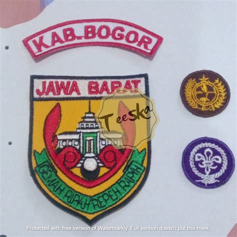 Jual Set Atribut Seragam Pramuka Logo Tunas Kelapa Dan Wosm Logo