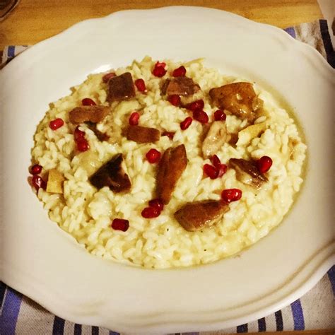 Risotto Ai Porcini Castelmagno E Melograno A Tavola Con Barbara