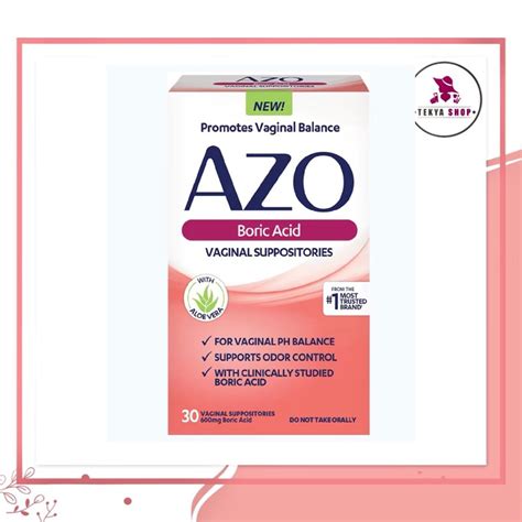 Azo Boric Acid Vag Nal Suppositories 30 Counts Shopee Philippines