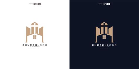 church christian with build shape logo design 36492374 Vector Art at ...